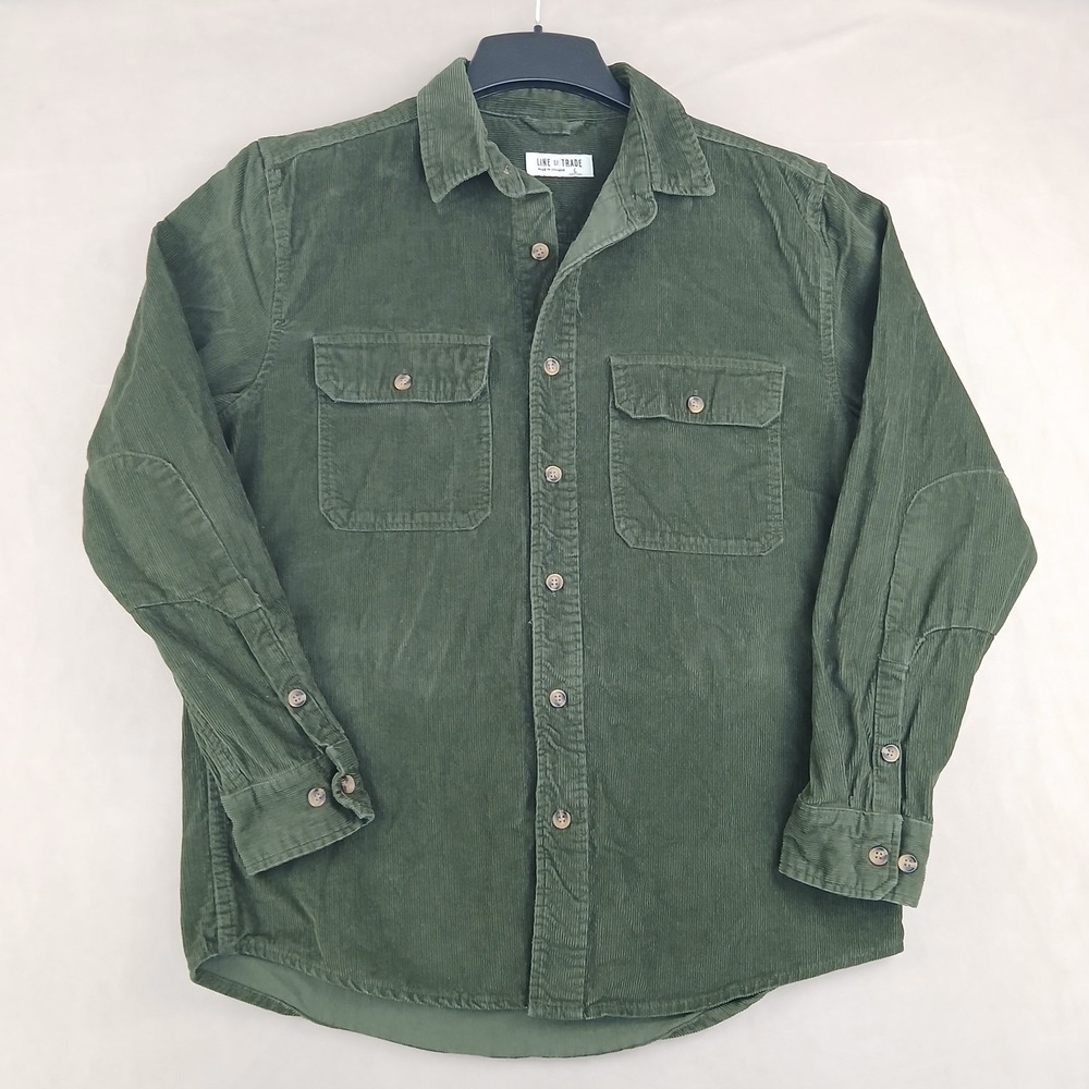 Line Of Trade Large Mens Shirt Corduroy Heavy Work Wear 23x27